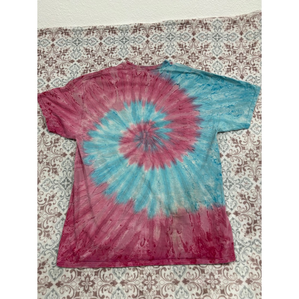 H3 Sportgear Psychedelic Mushroom Goddess Tie Dye T-Shirt XL Pink Blue Trippy - Picture 5 of 6